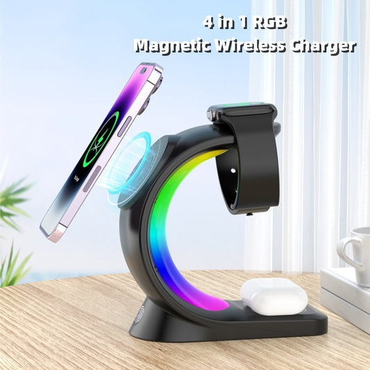 4-in-1 Magnetic Wireless Fast Charger Stand